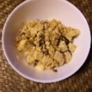 椎茸入りマーボー豆腐丼